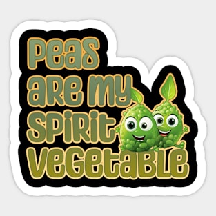 Peas are my Spirit Vegetable Sticker